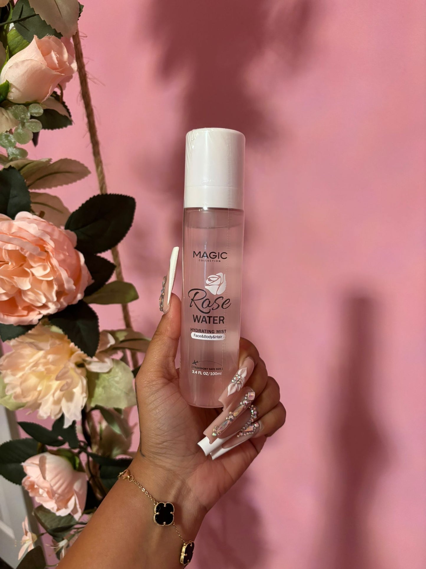 Agua de rosas para hidratar el rostro 3.4 oz