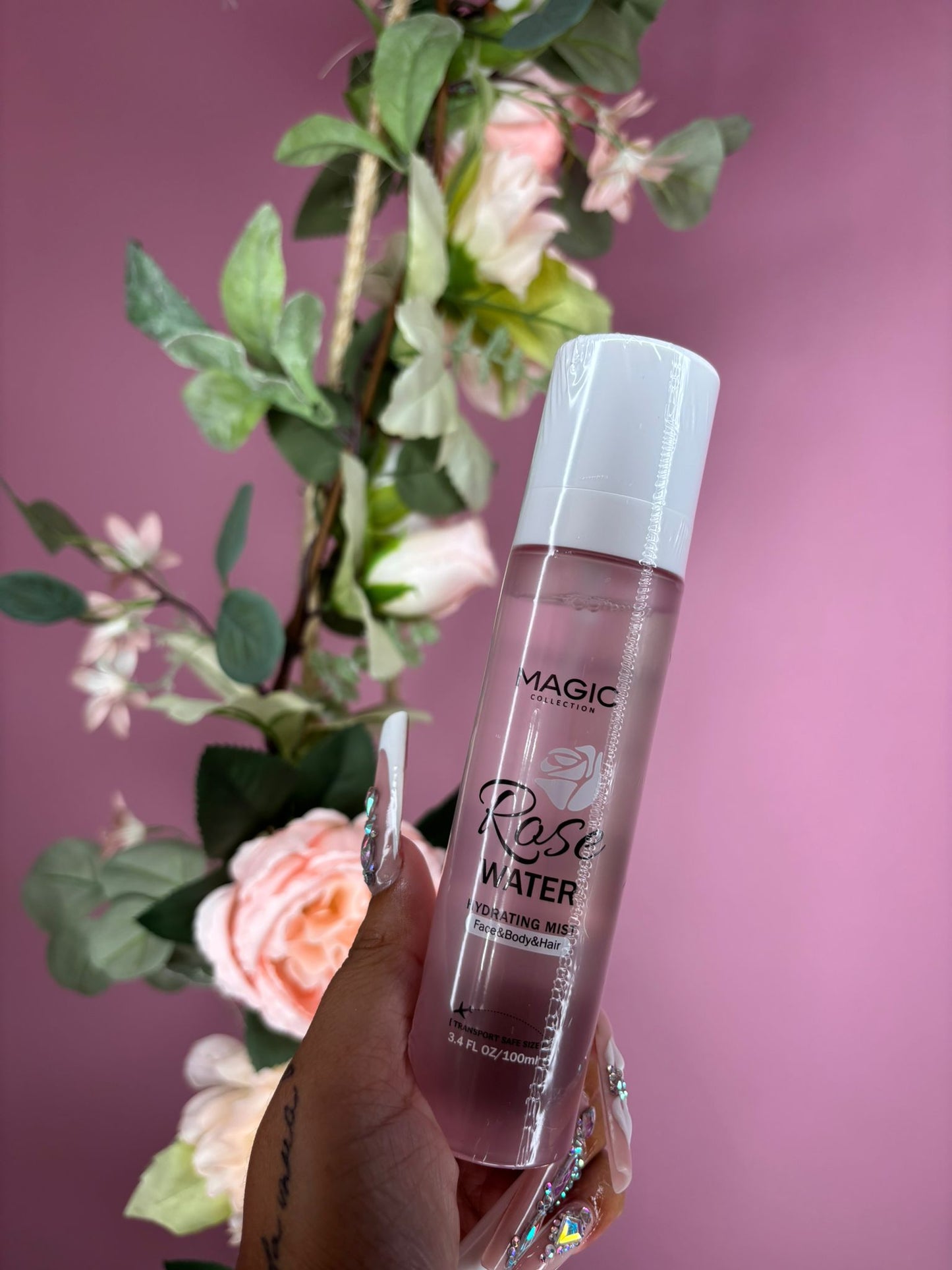 Agua de rosas para hidratar el rostro 3.4 oz